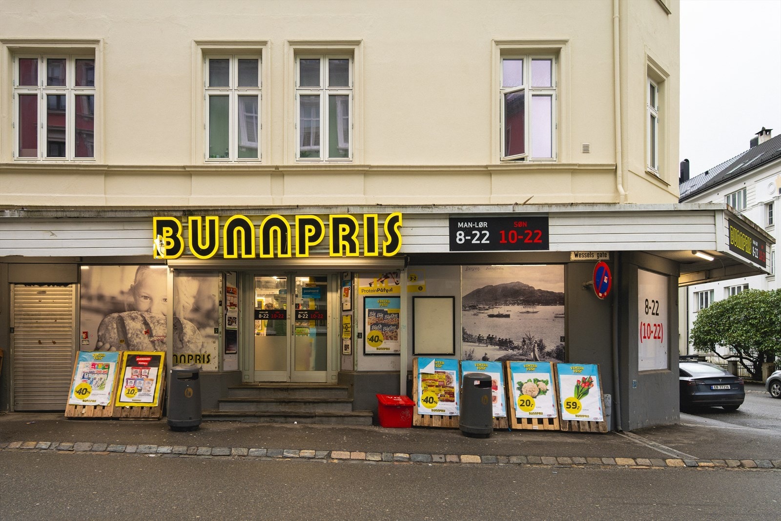 Søndagsåpen Bunnpris er nærmeste butikk. Galleribilde