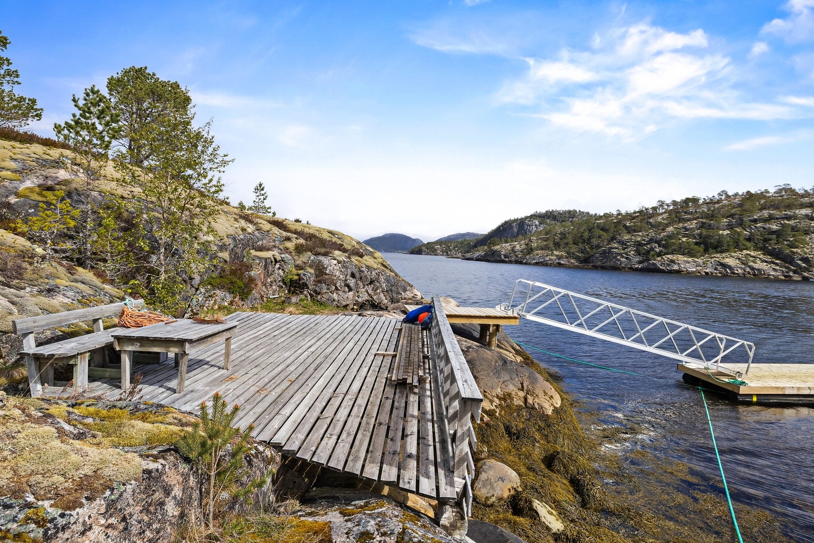 Eiendommen har nærhet til kaianlegg med landgang, ca. 50 meter unna Galleribilde