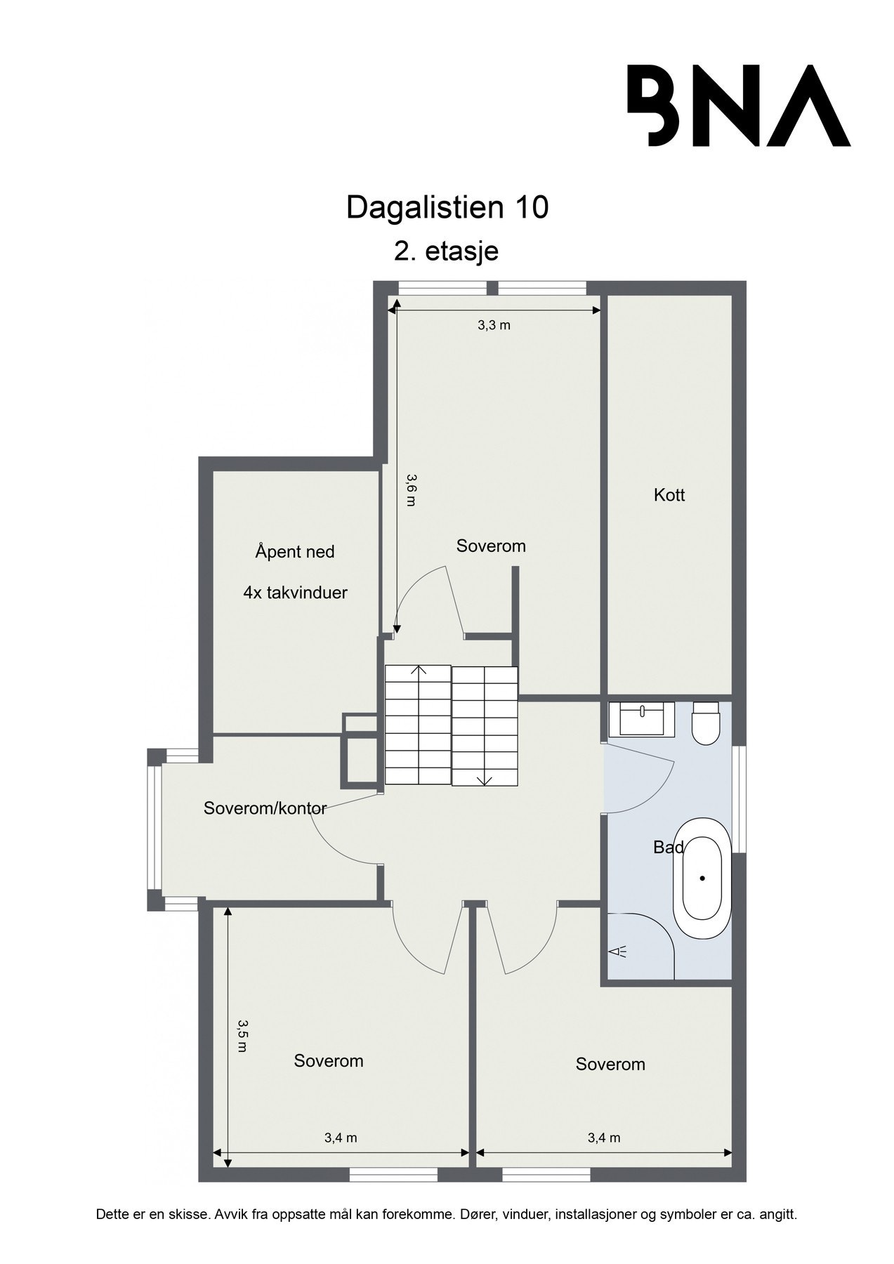 Plantegning 2. etasje Galleribilde