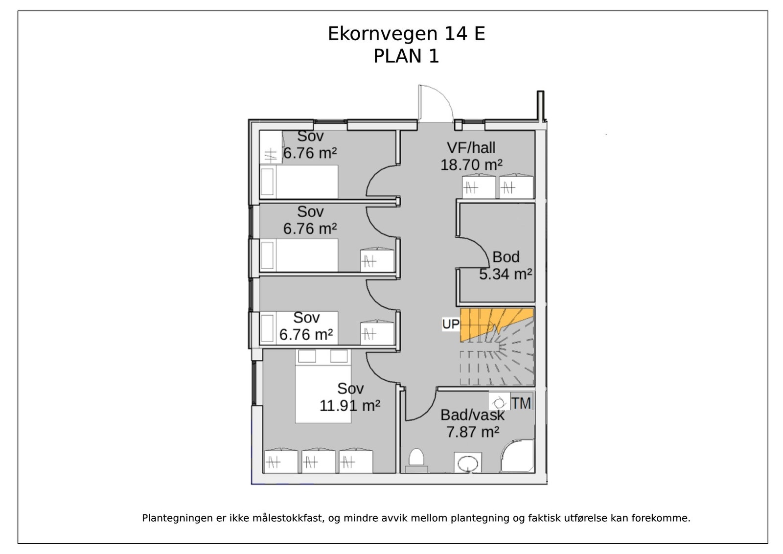 Planskisse 1. etasje. Galleribilde