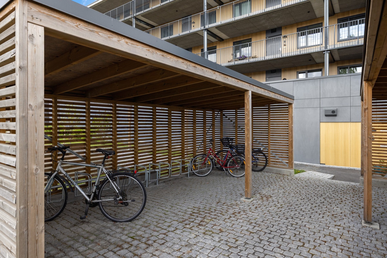 Felles sykkelparkering. Galleribilde