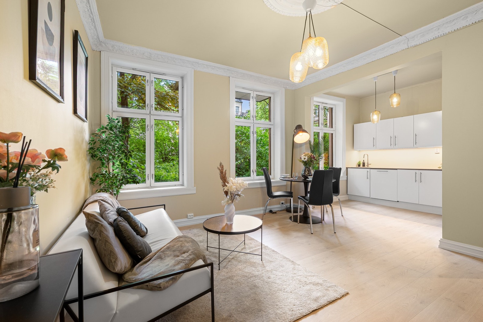 God plass til både sofagruppe og spisebord Galleribilde