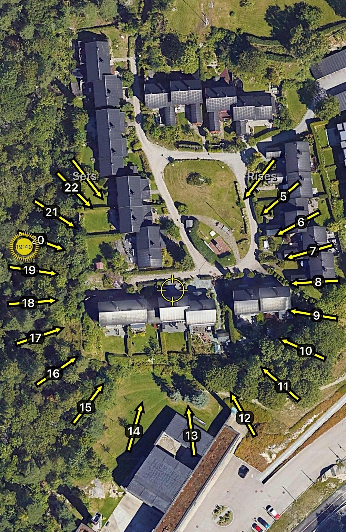På inngangssiden er det fin kvedssol. Galleribilde