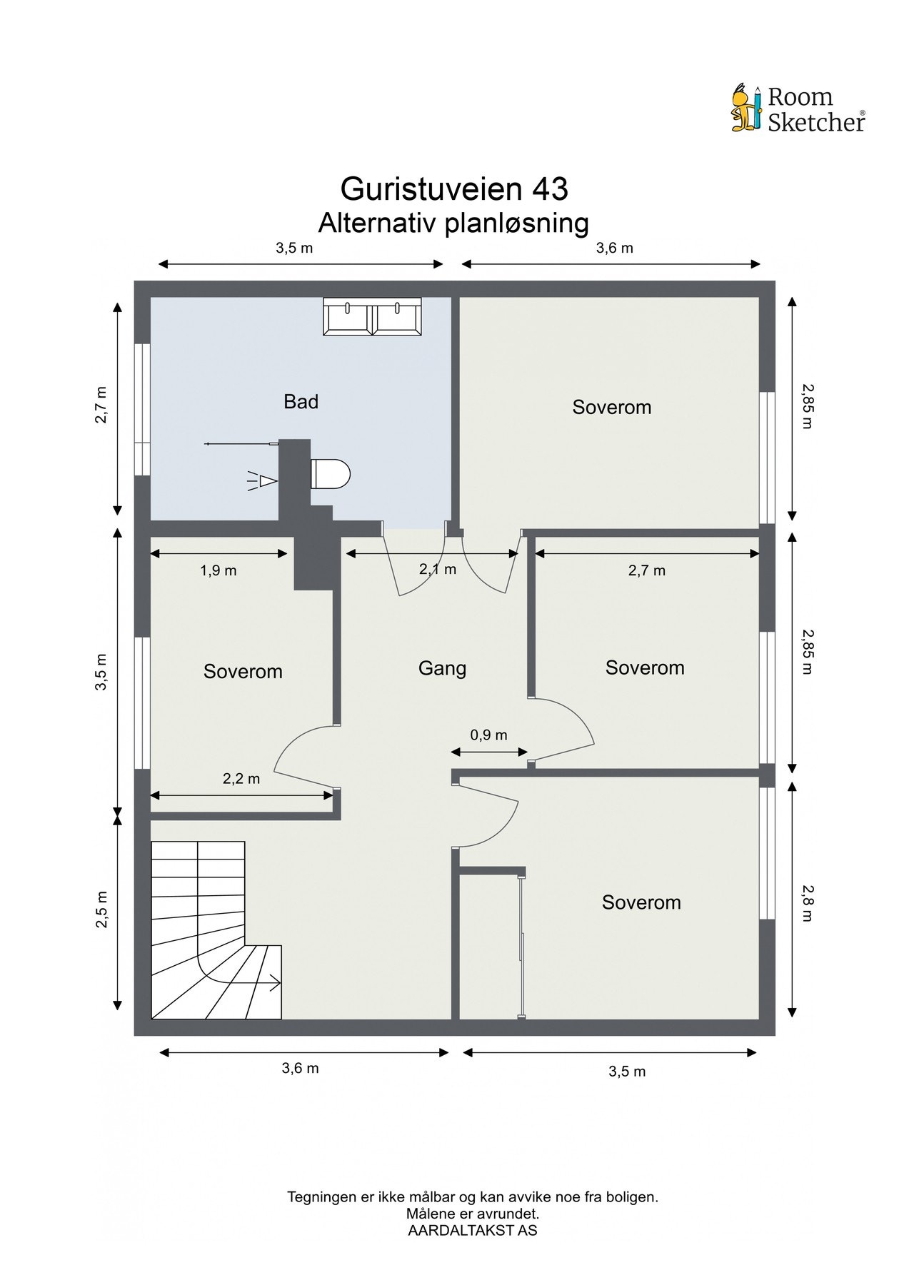 Alternativ planløsning. Galleribilde