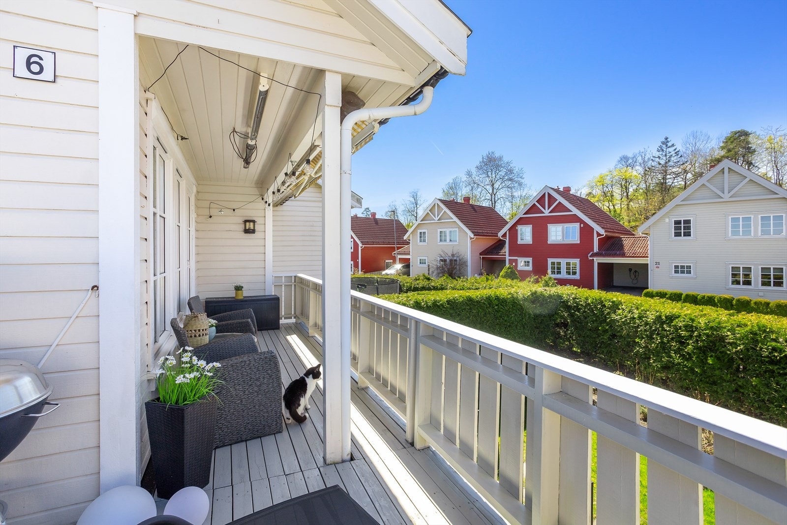 Terrassemarkise og varmelamper Galleribilde