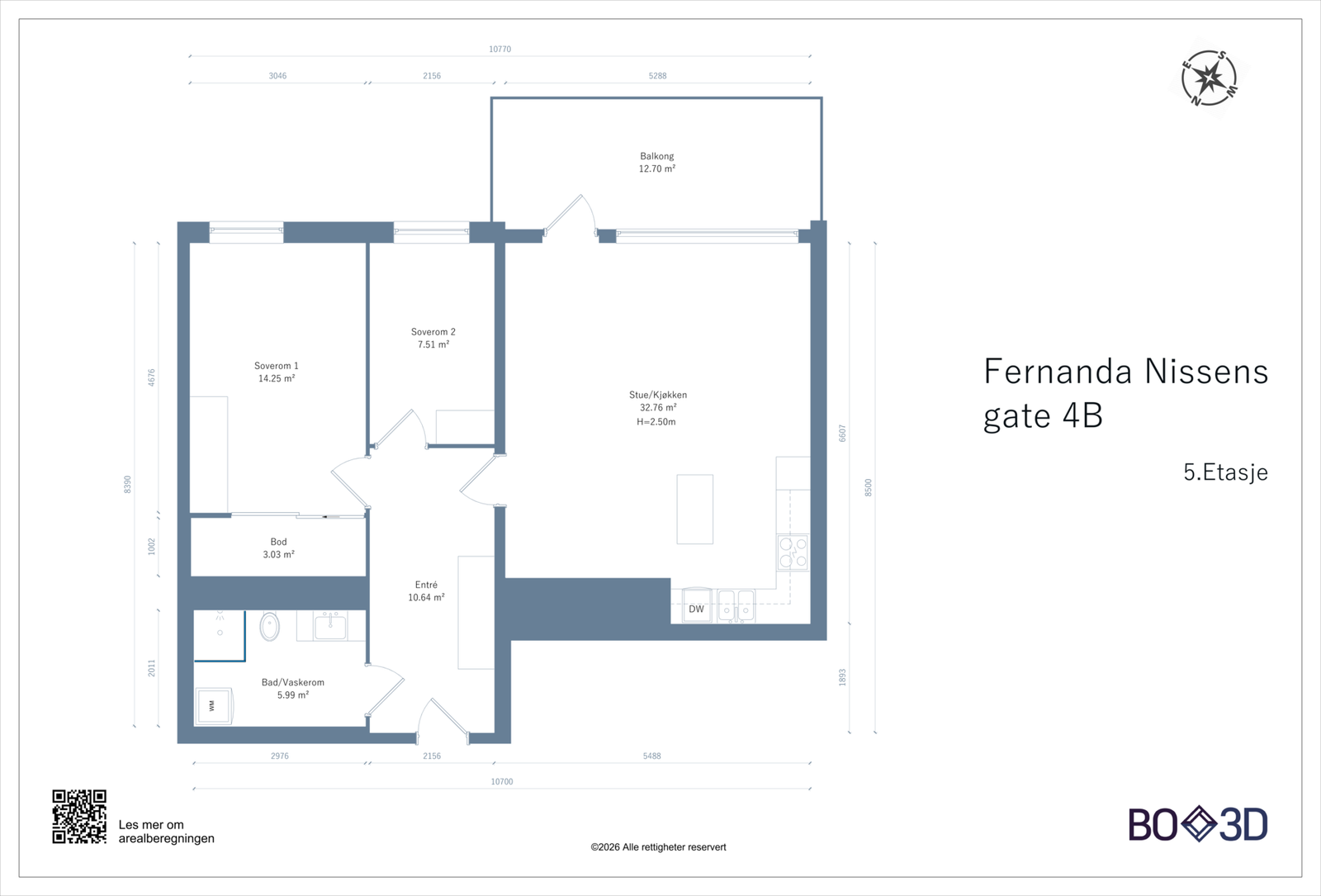 Det følger garasjeplass med lader, samt en disponibel bod (5kvm). Galleribilde