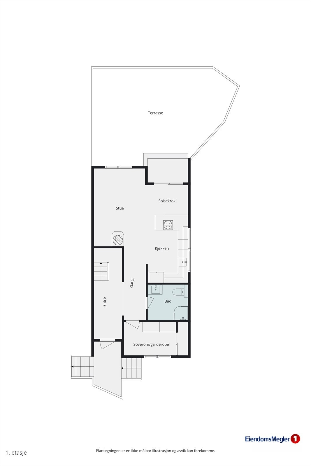 Plantegning 1.etg. Galleribilde