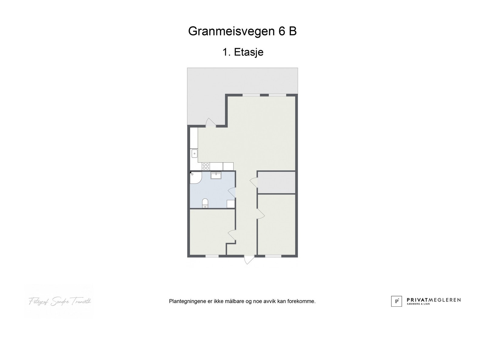 Plantegning 1. etasje - ikke målsatt, kun en illustrasjon. Galleribilde