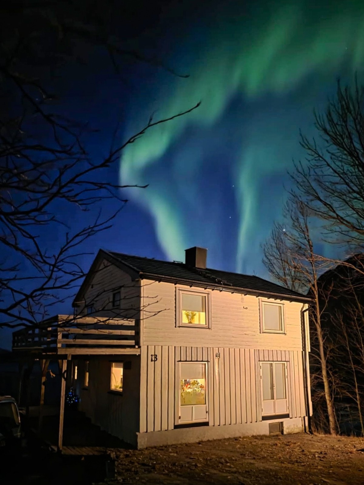 Stemningsbilde med nordlys, bilde privat Galleribilde