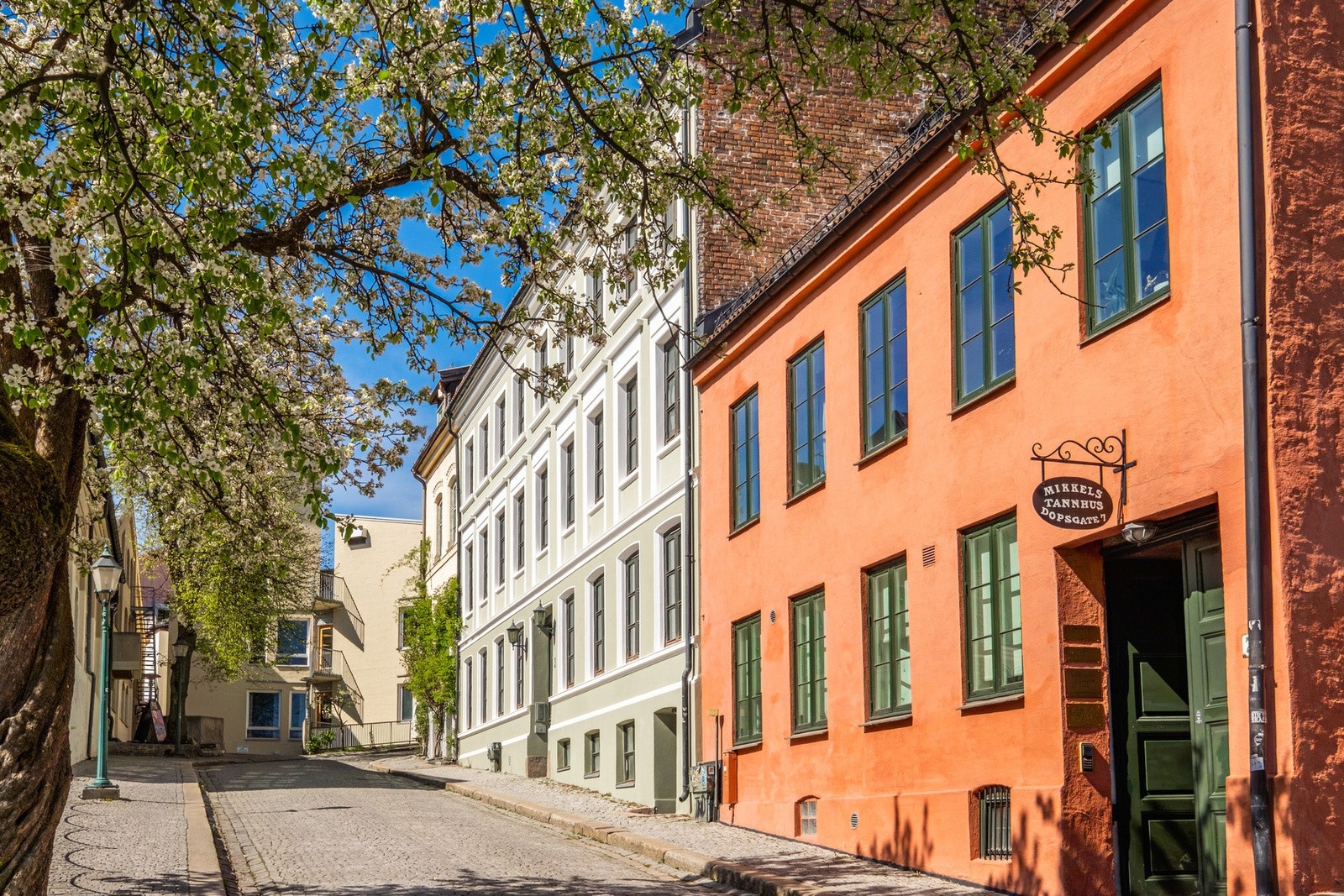 Her bor du i en rolig gate med klassiske og hyggelige omgivelser. Galleribilde