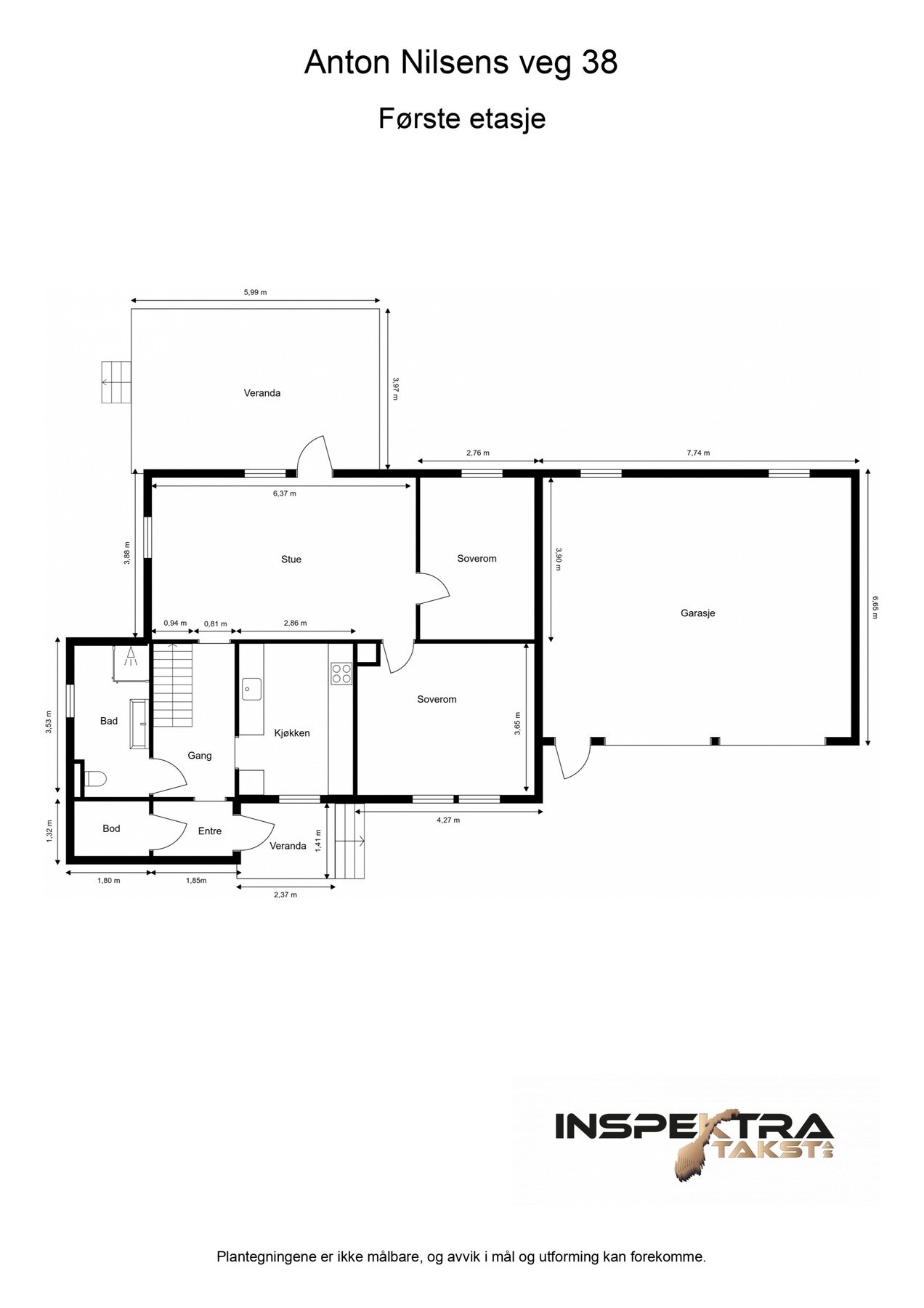 Plantegning 1.etasje Galleribilde