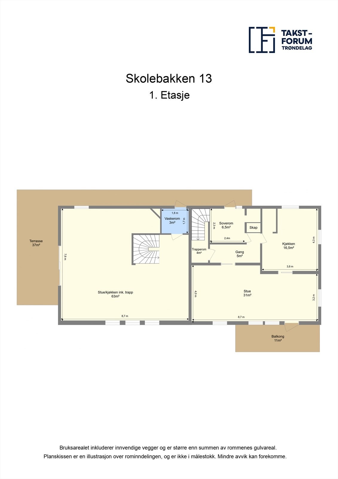 Planskisse - 1. etasje Galleribilde