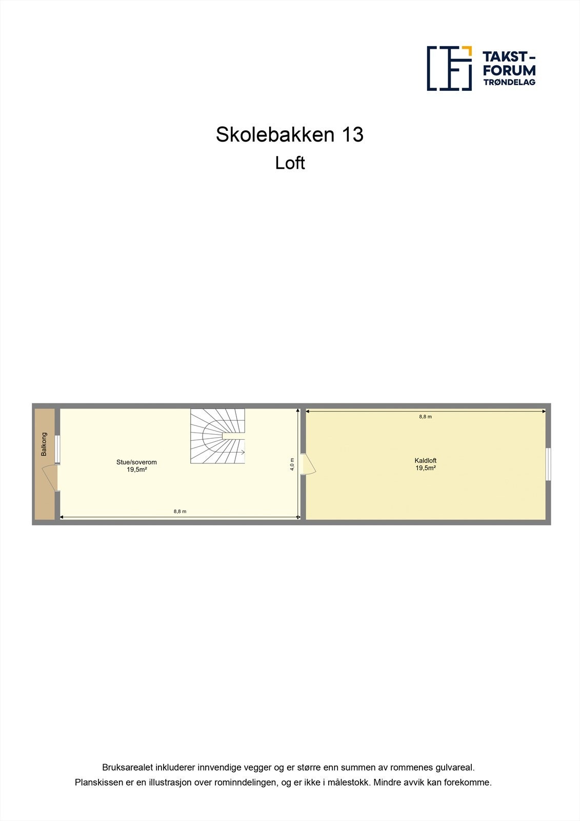 Planskisse - loft Galleribilde