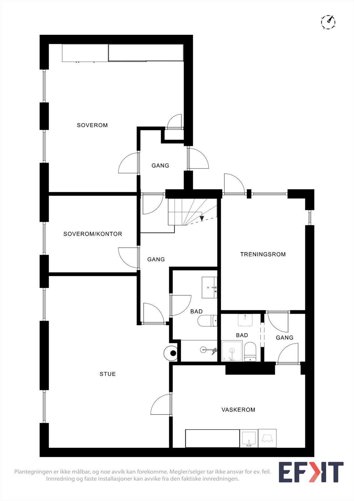 Underetasjen har egen inngang og inneholder stue, to soverom, bad, vaskerom og et innredet rom. Galleribilde