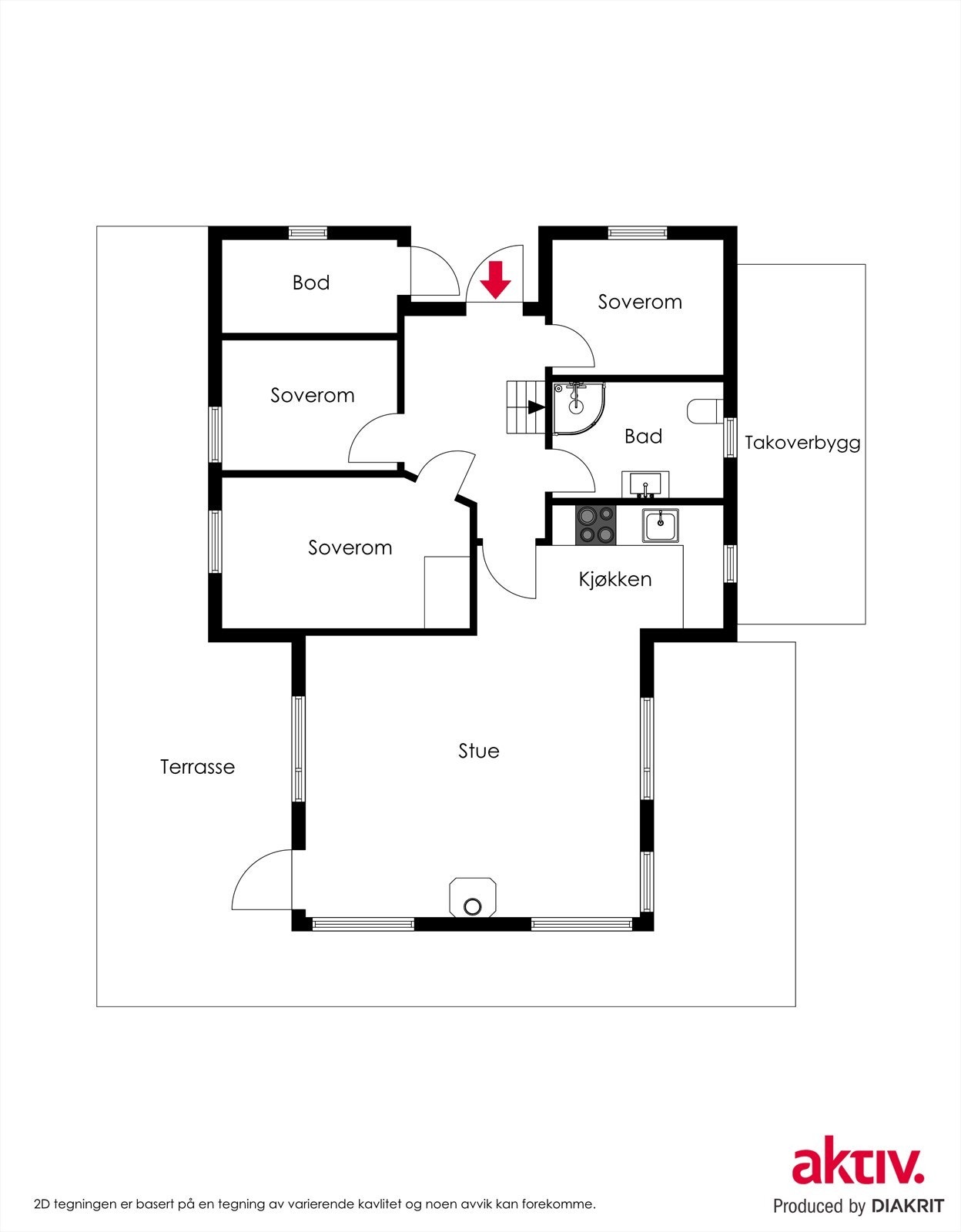 Plantegning 1.etasje Galleribilde