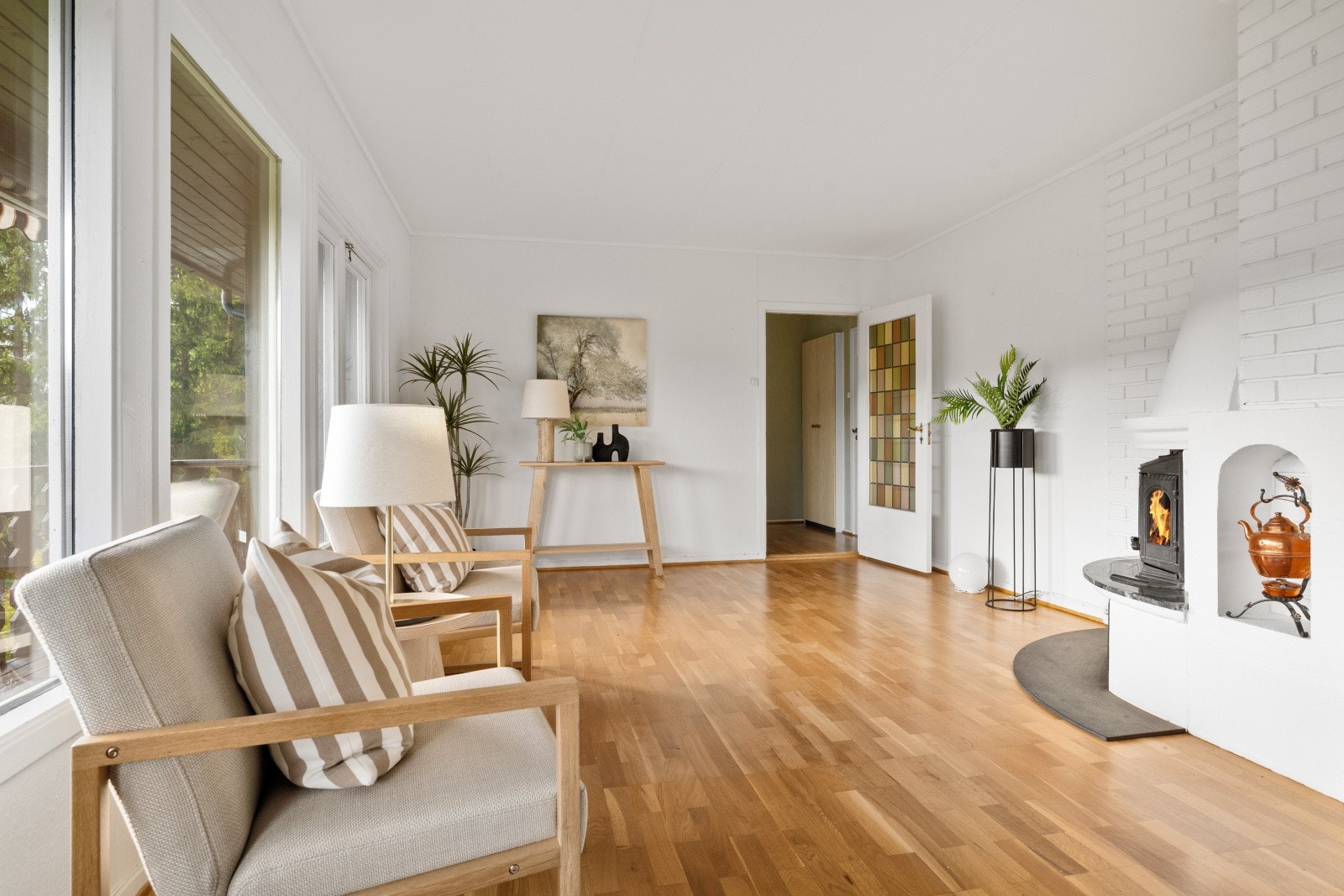 Etasjeskillet mellom etasjene er en trekonstruksjon. Galleribilde