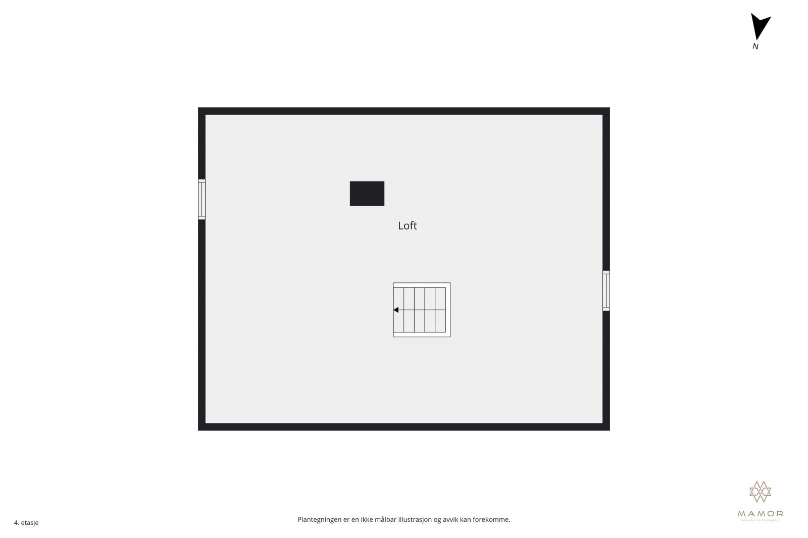 Plantegning loft Galleribilde