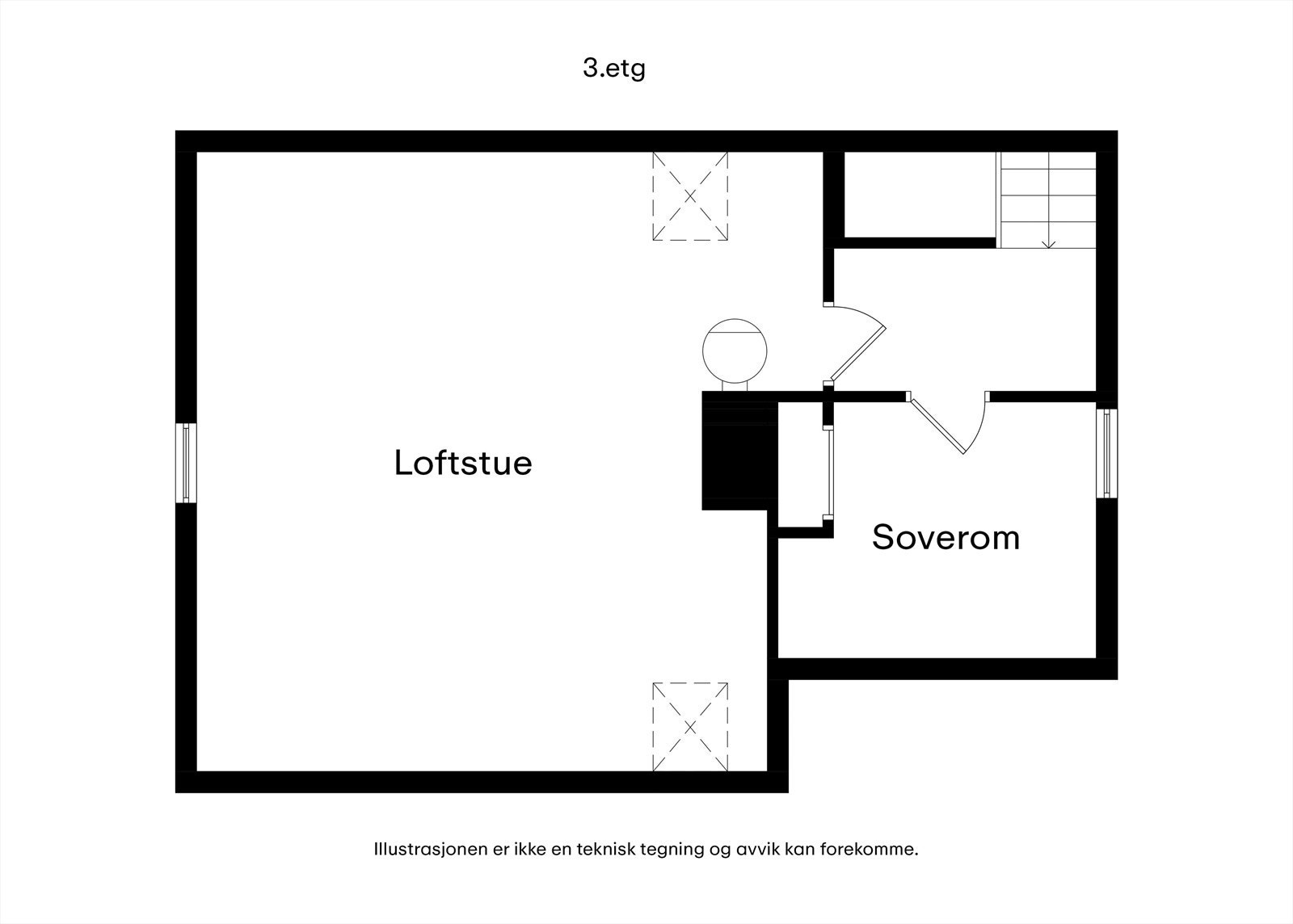 Loftetasje Galleribilde