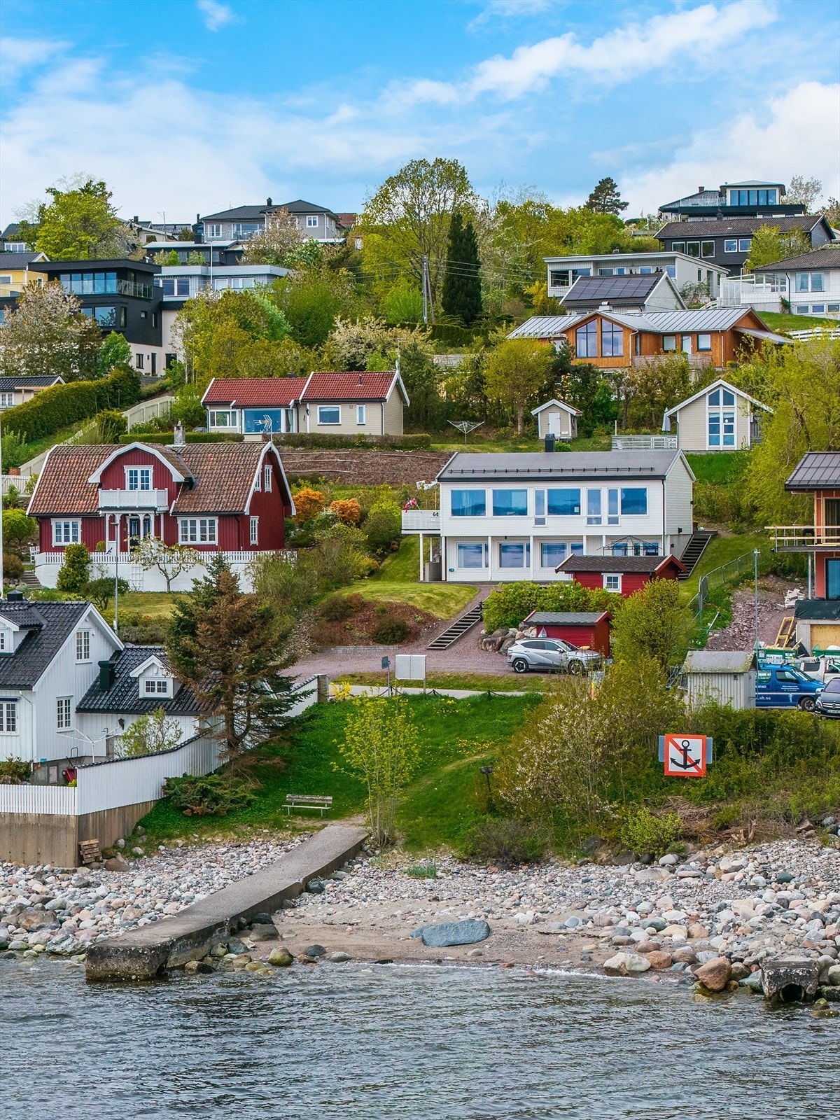 Her bor man tett på sjøen. Galleribilde