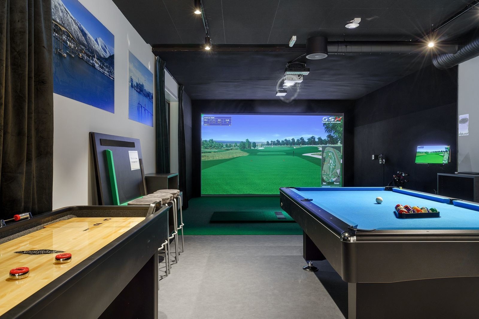 Shuffleboard og biljard. Galleribilde