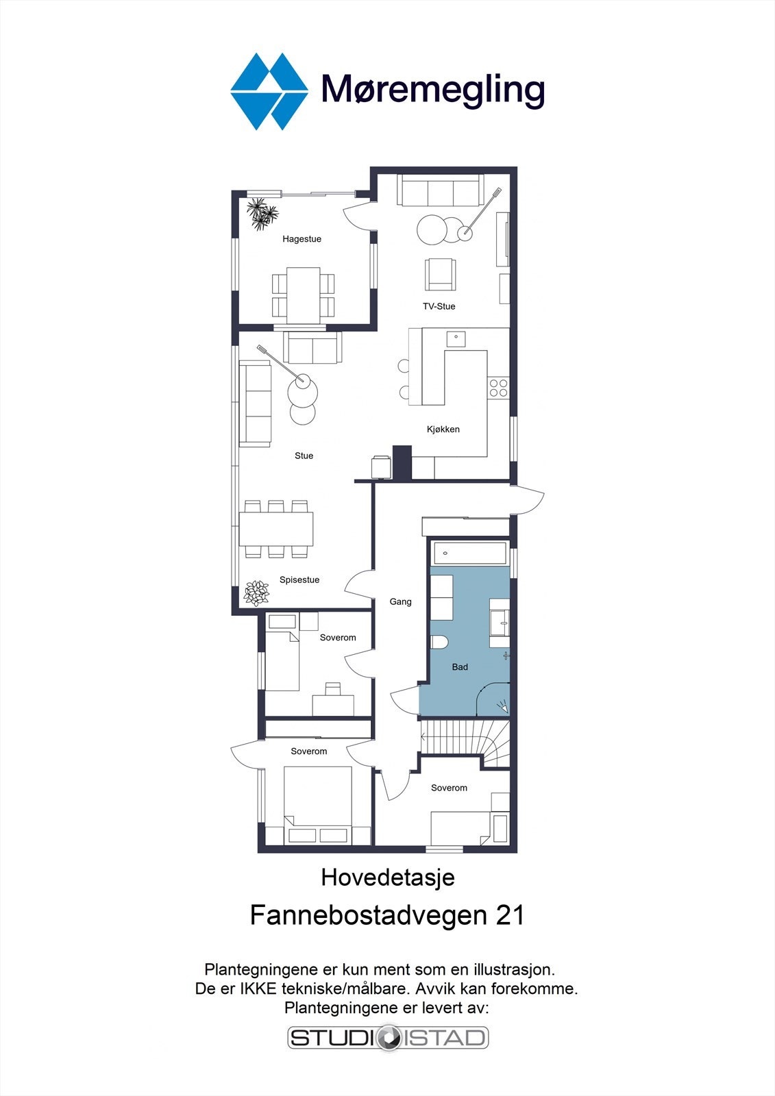 Plantegning 1. etasje Galleribilde