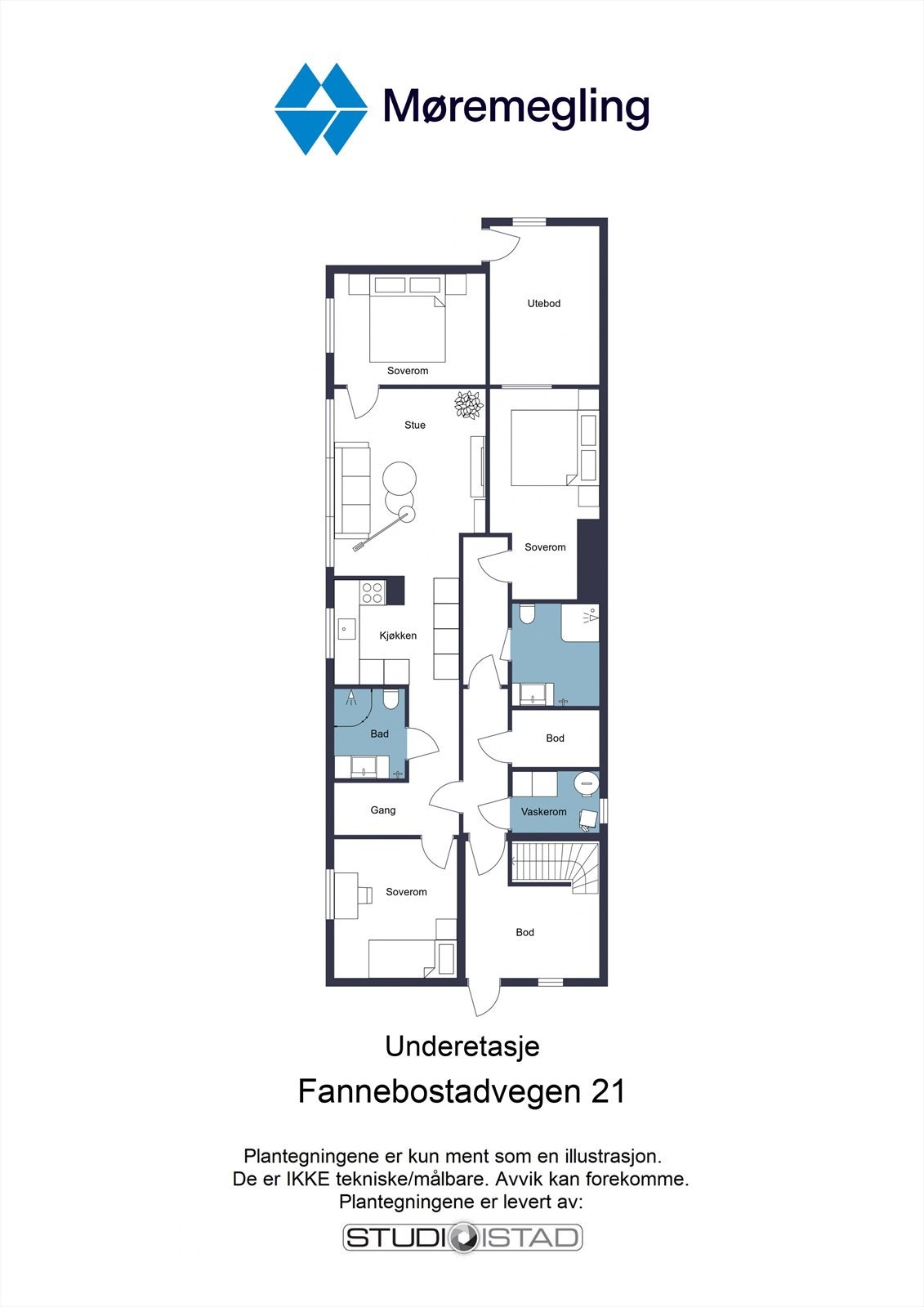 Plantegning underetasje Galleribilde