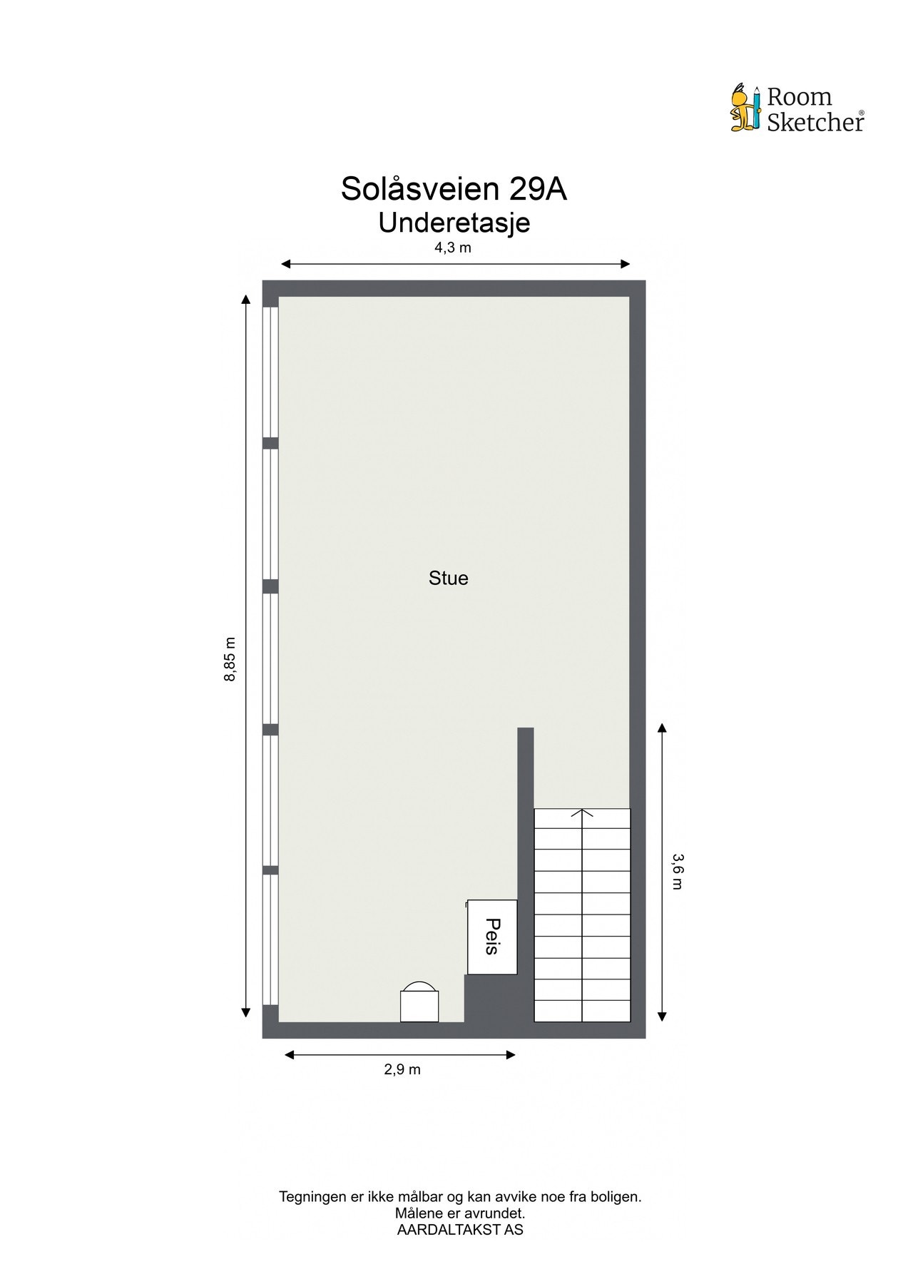 Planskisse underetasje. Galleribilde