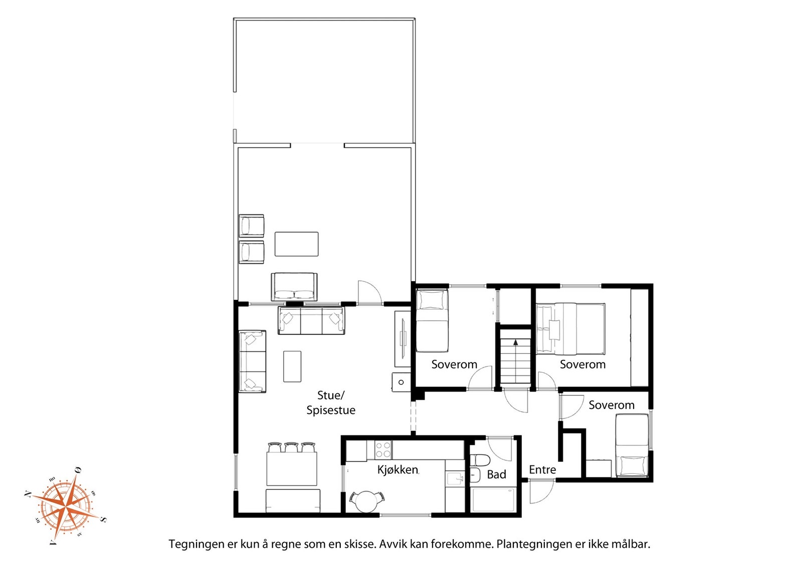 Plantegning 1.etg. Galleribilde