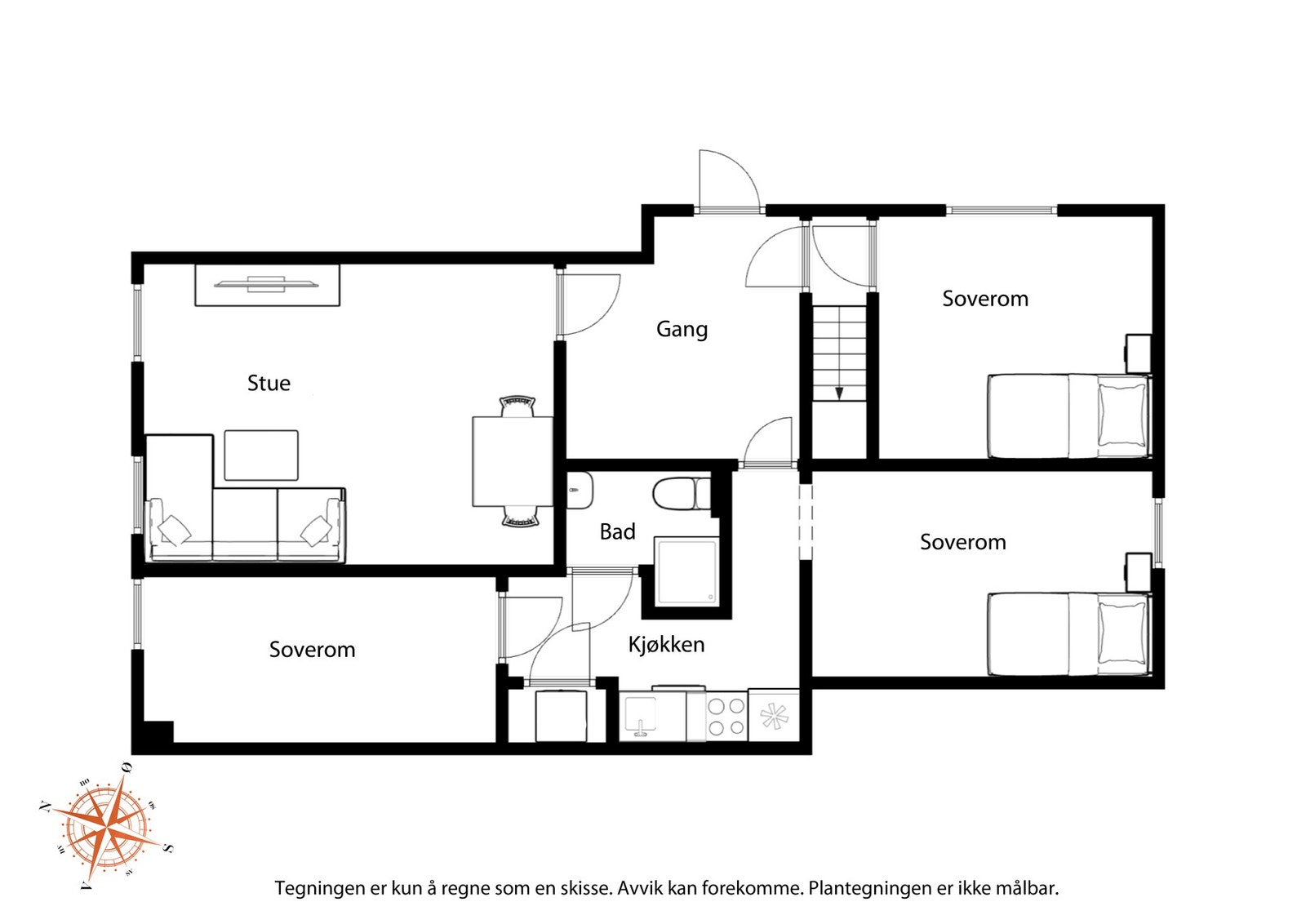 Plantegning u.etg. Galleribilde