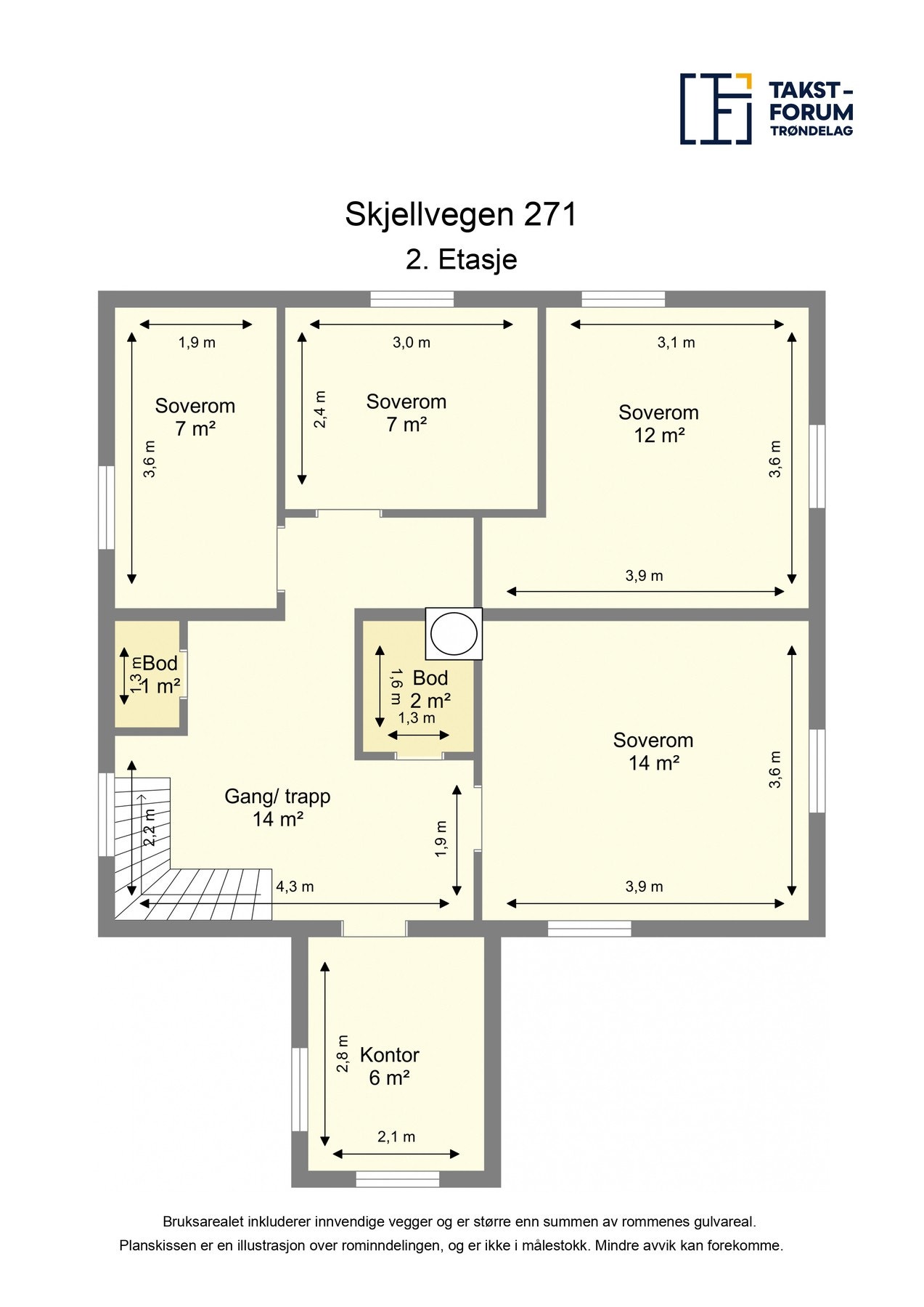 planskisse 2. etg. Galleribilde