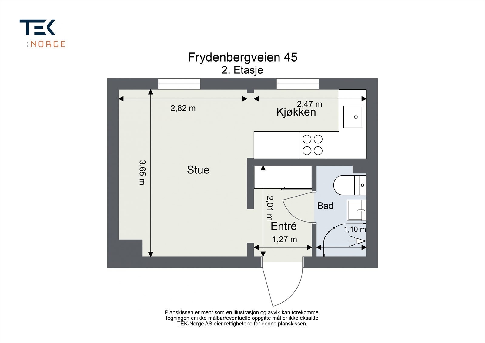 Praktisk 1-roms på populære Frydenberg | kjøkken fra 2020 | Parkering | Lave felleskostnader | Perfekt førstegangskjøp Galleribilde