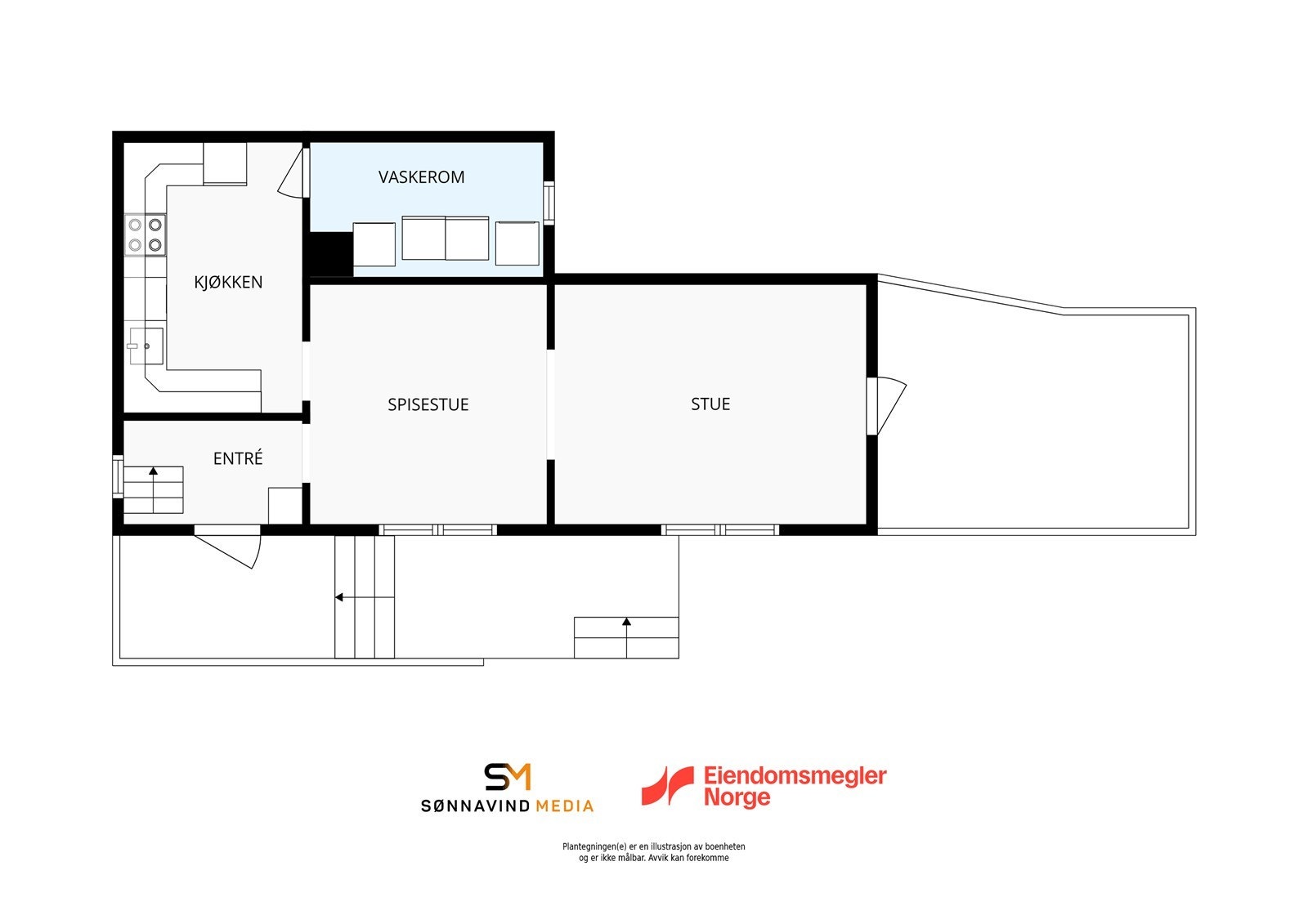 Plantegning 1. etasje Galleribilde