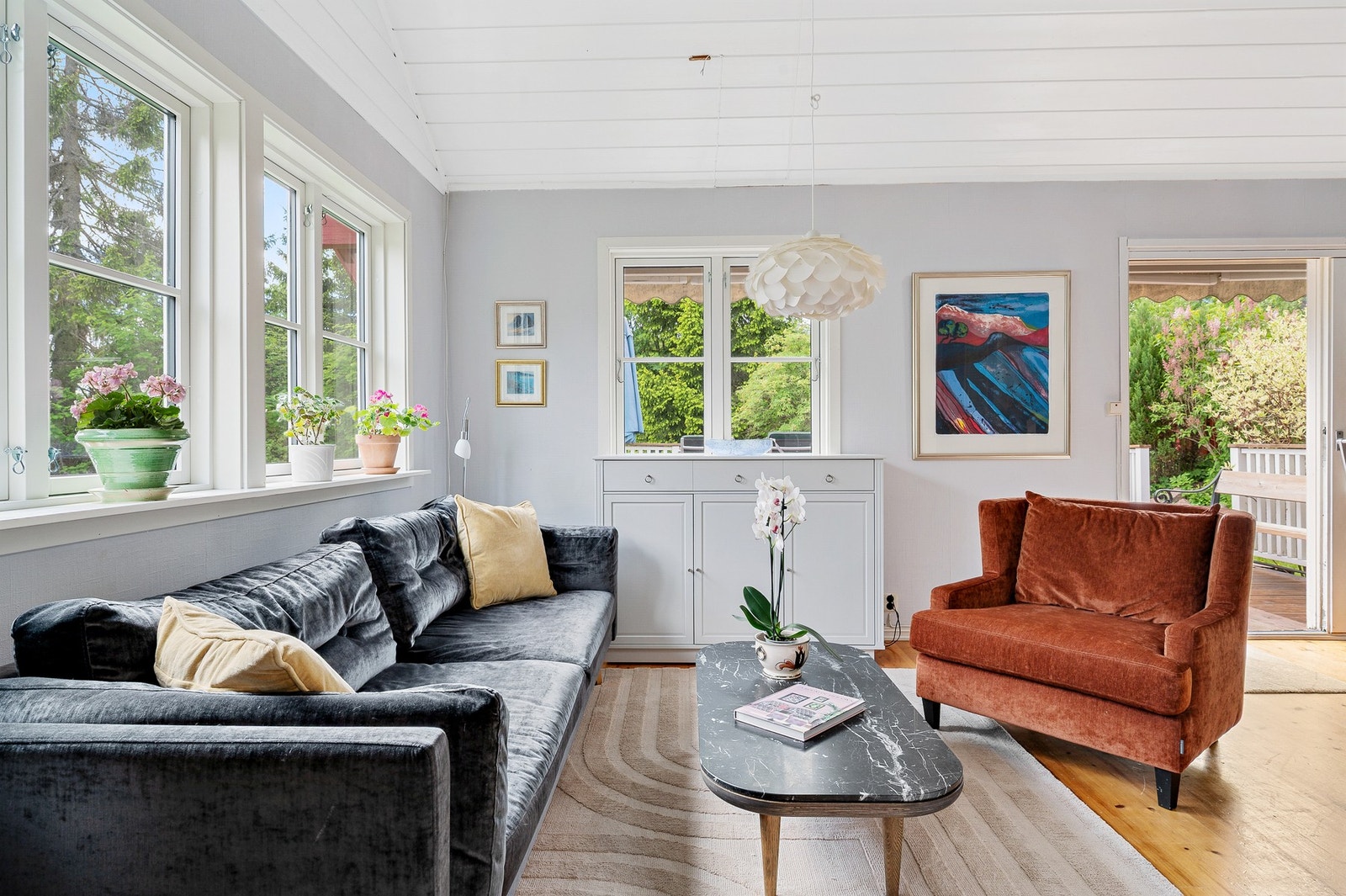 Terrassen har adkomst fra stuen. Galleribilde