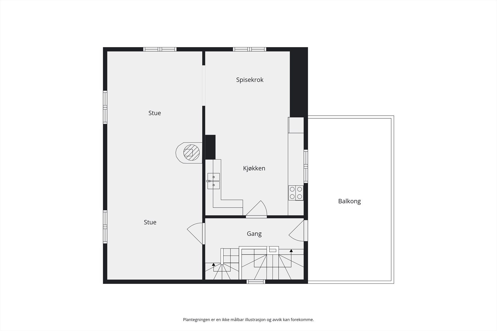 Plantegning 2. etasje Galleribilde
