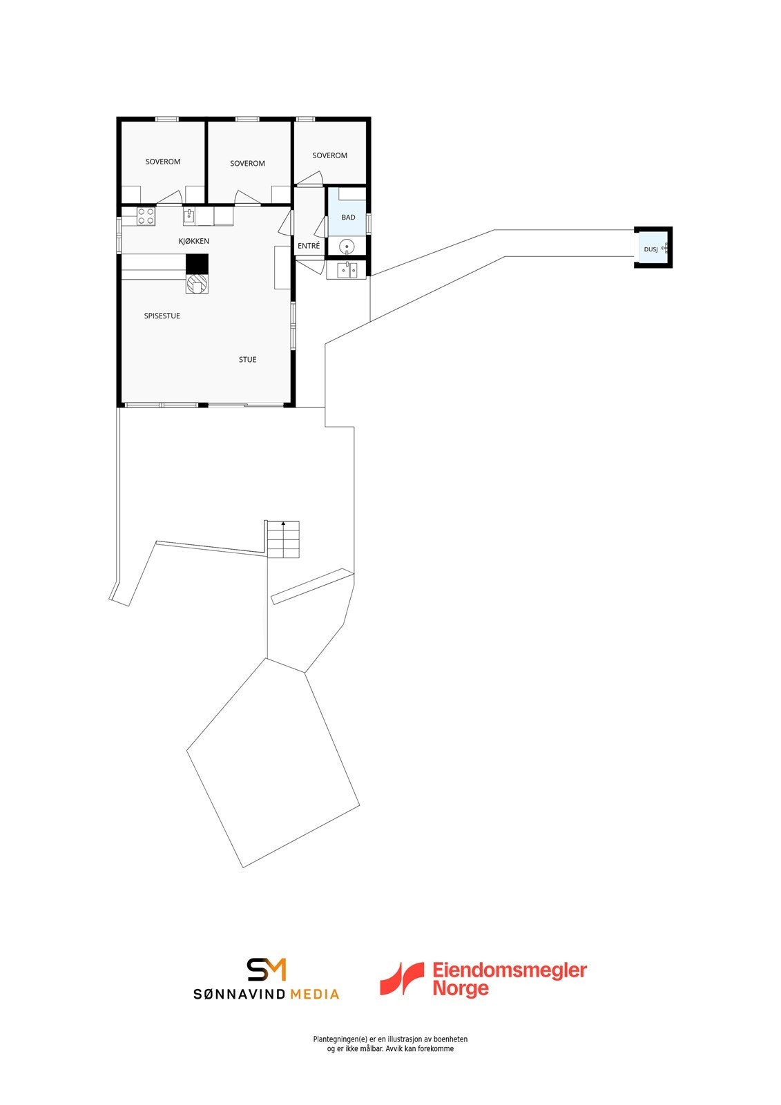 Plantegning Øyveien 432. Galleribilde