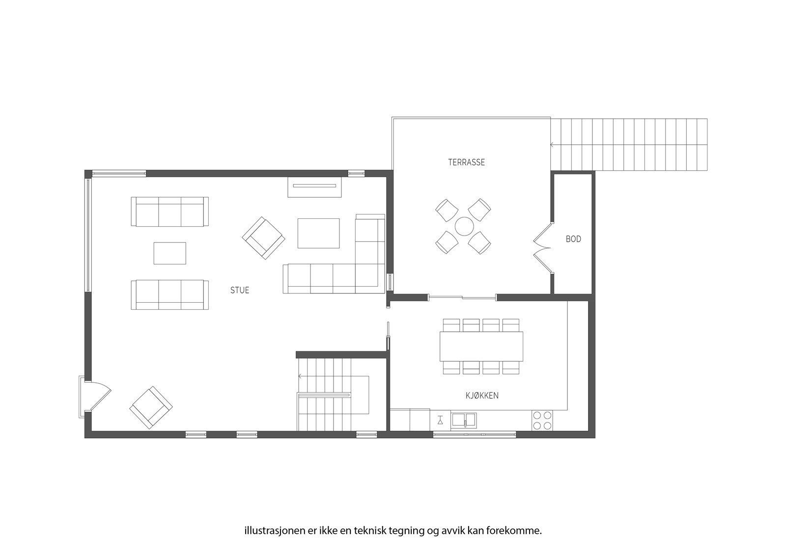 Plantegning 2. etasje Galleribilde