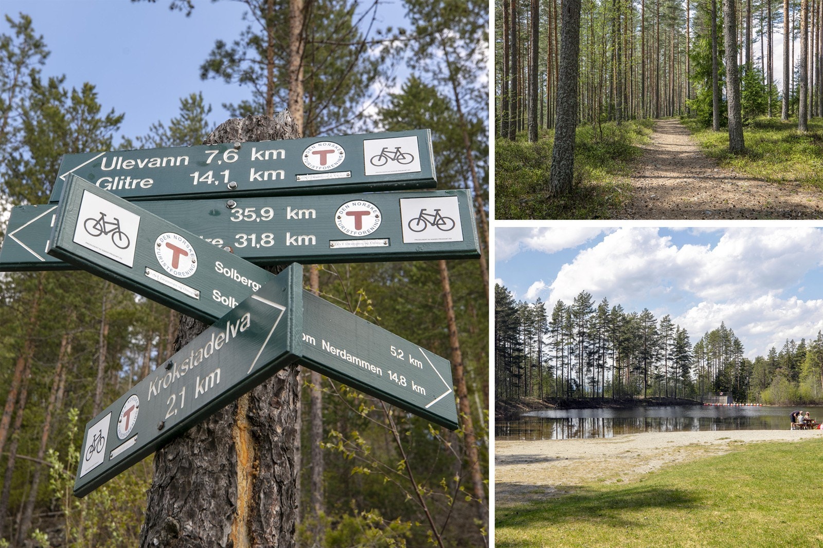 Området byr på et nettverk av merkede stier for både sykkel og fotturer. Galleribilde