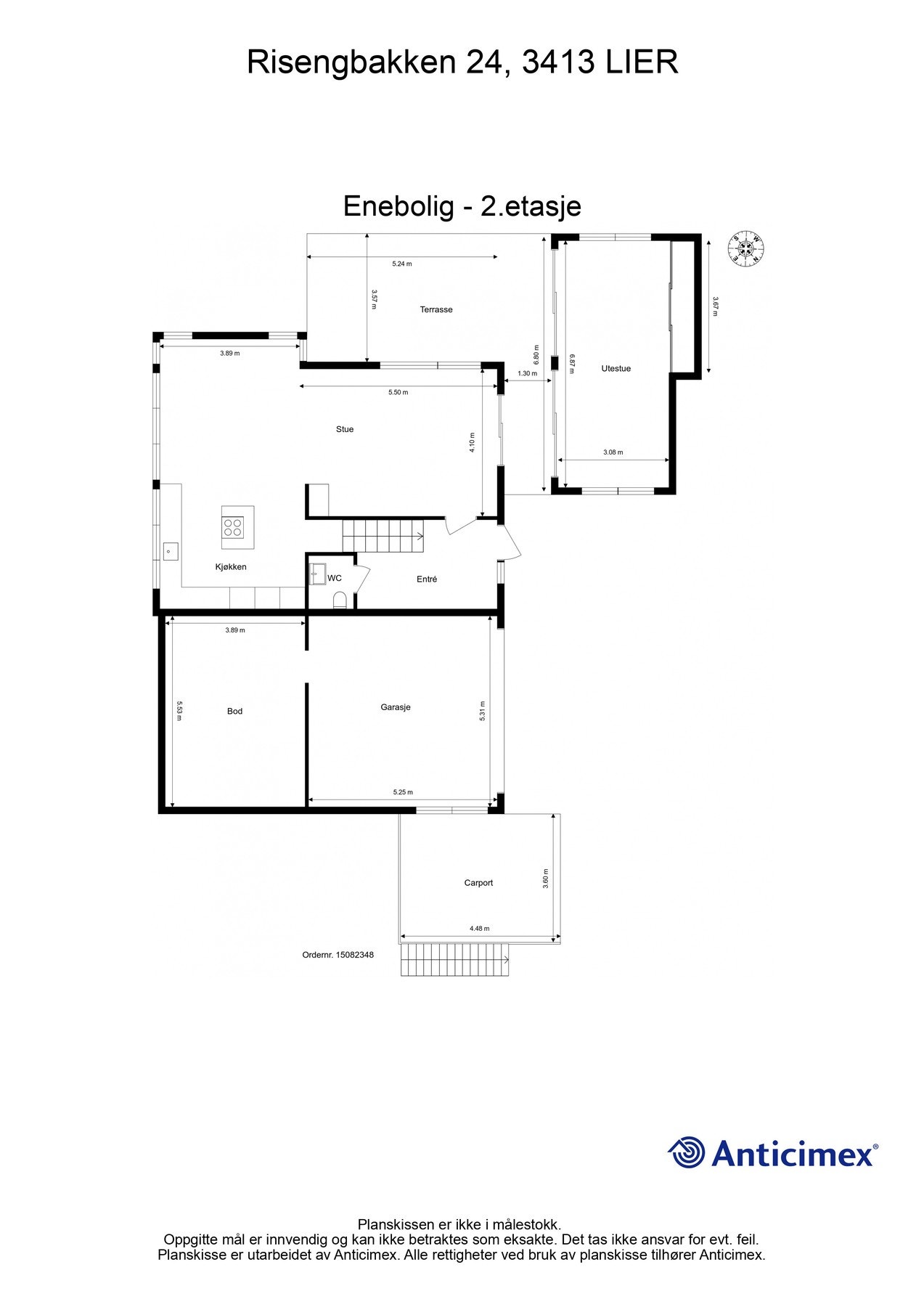 Plantegning 2. etasje Galleribilde