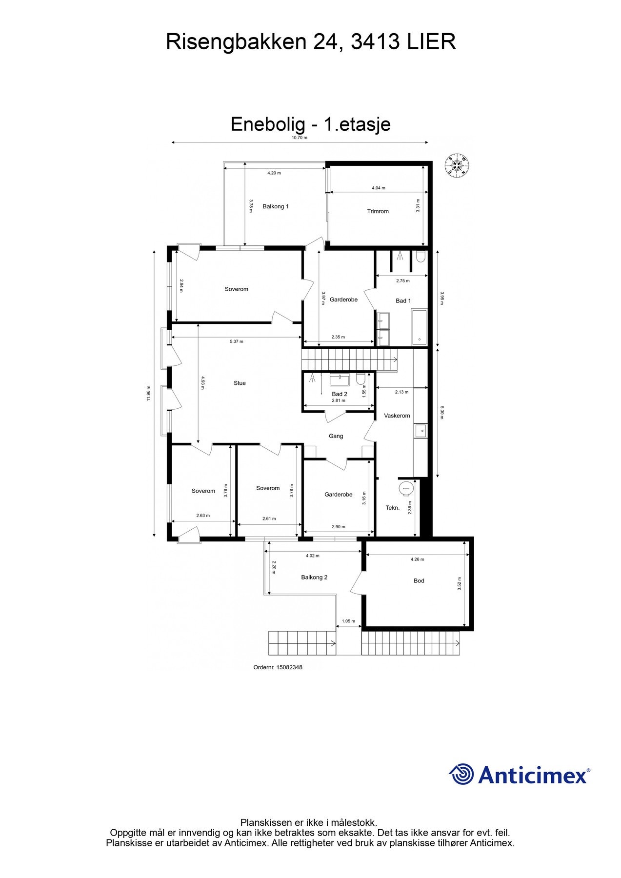 Plantegning 1. etasje Galleribilde