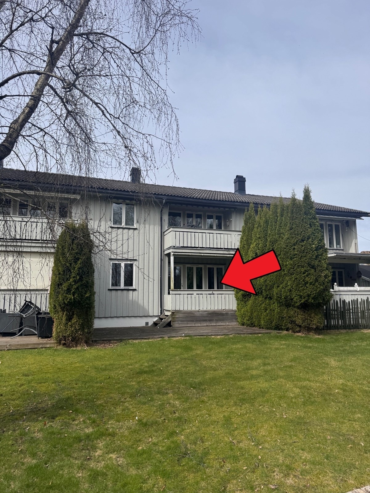 Overbygget veranda med utgang fra stuen Galleribilde