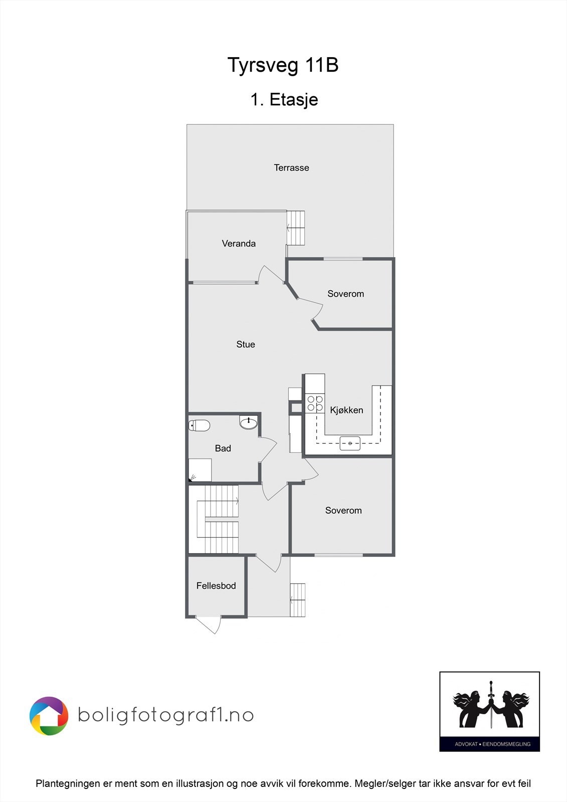 God planløsning - alt på ett plan Galleribilde