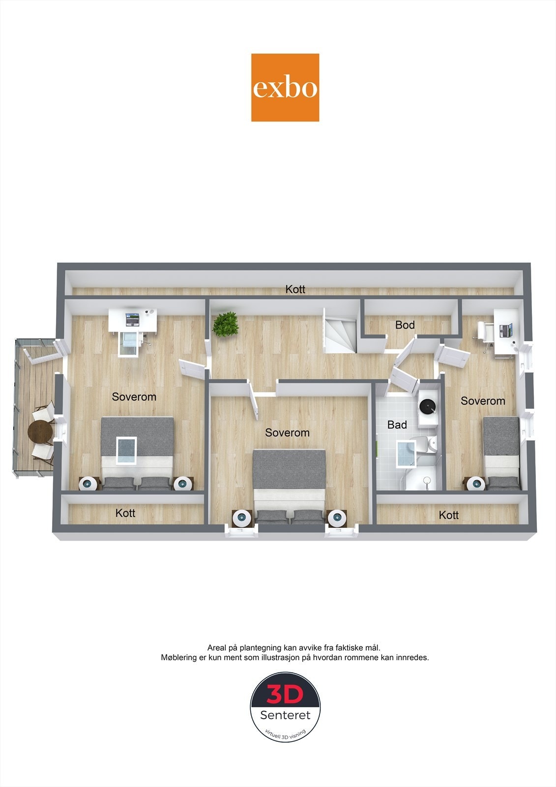 Plantegning loftsetasje. Galleribilde