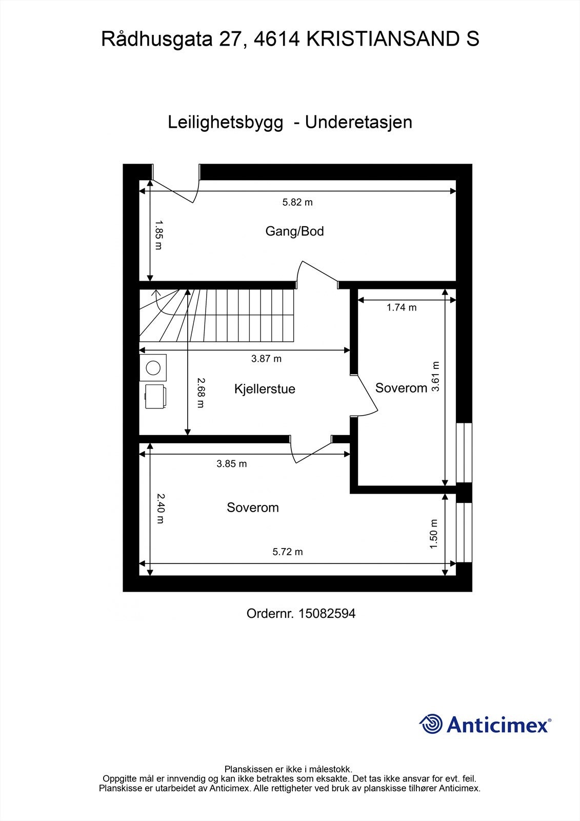Plantegning-Underetasjen. Galleribilde