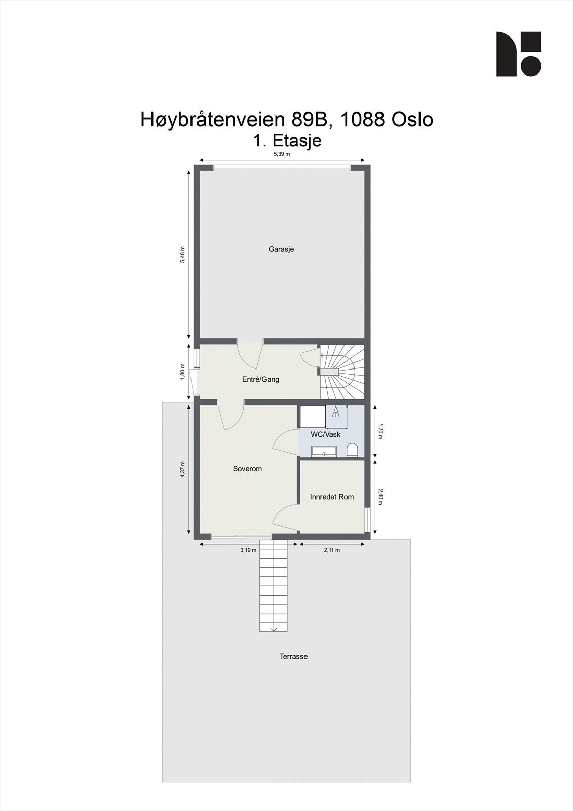 Plantegning 1. Etasje Galleribilde