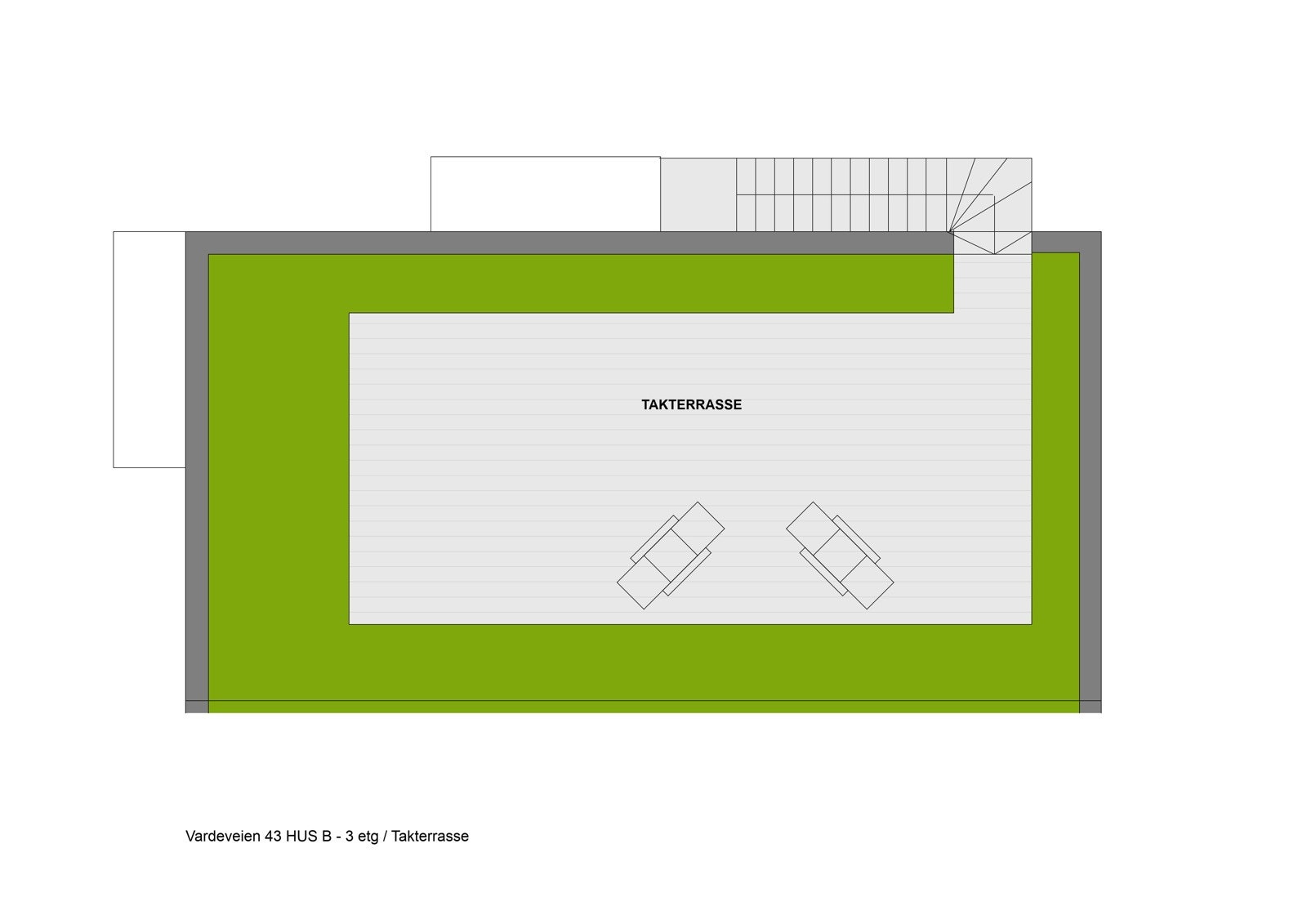 Plan takterrasse Galleribilde