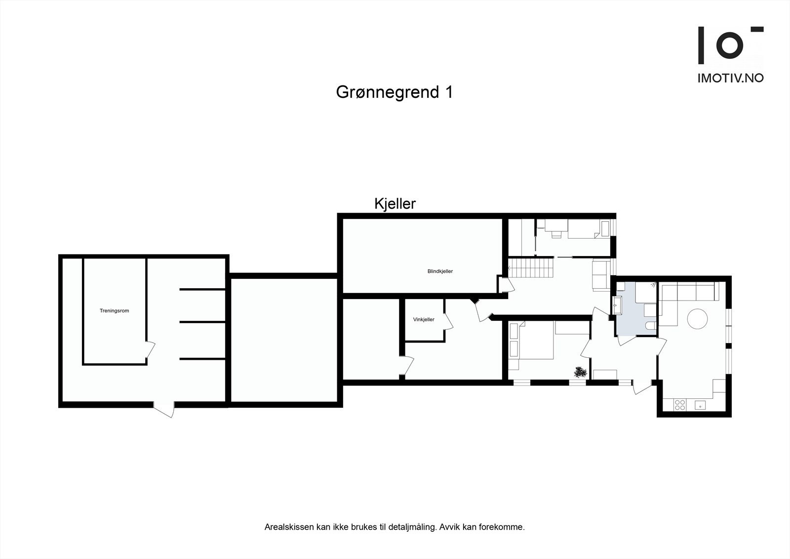 Plantegning kjeller. Galleribilde