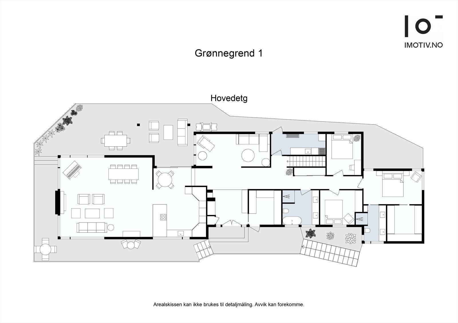Plantegning hovedetasje. Galleribilde