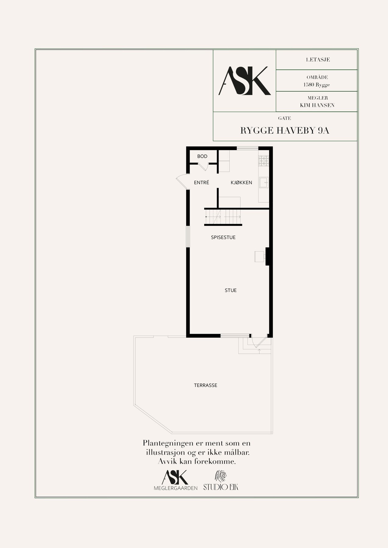 Planskisse 1. etasje Galleribilde