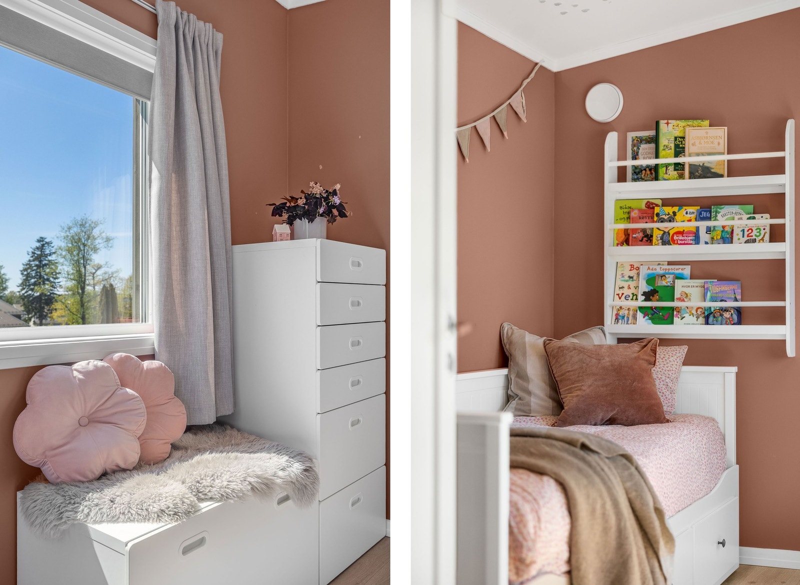 Rommet er malt opp i en dus og harmonisk farge! Galleribilde