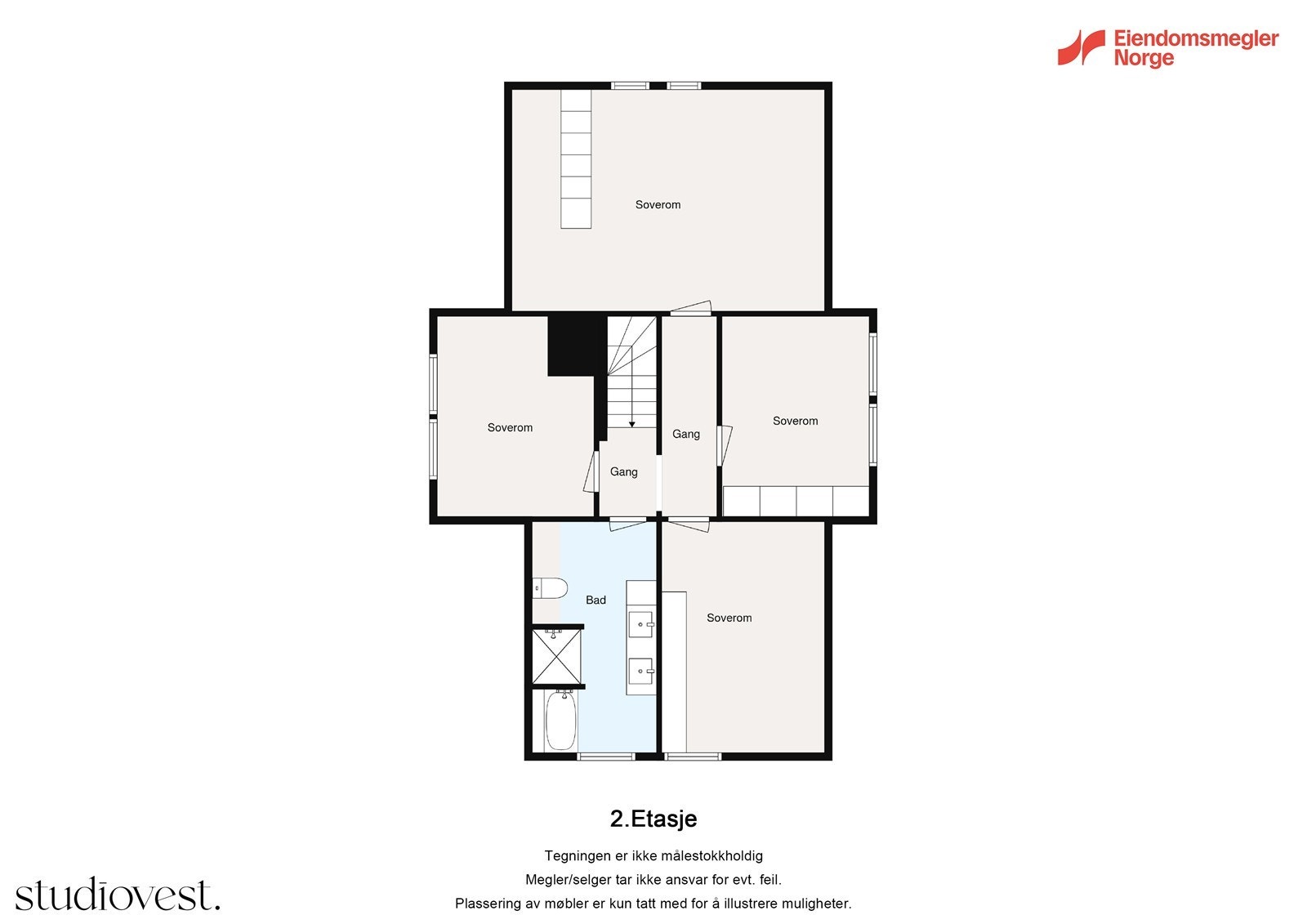 Plantegning 2. etasje Galleribilde